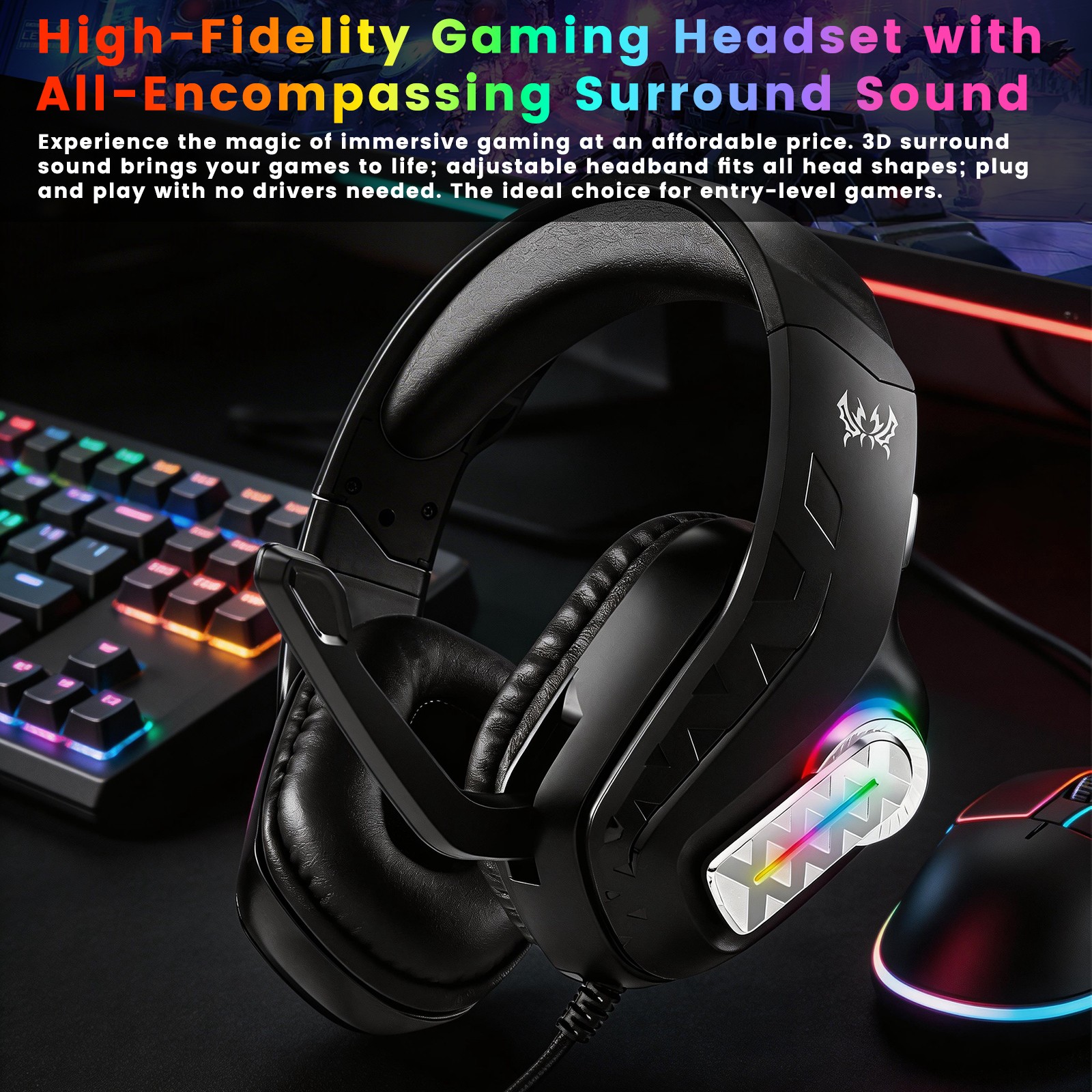 Gaming Headset 7.1 - 1PC G4100 RGB Wired Gaming Headset