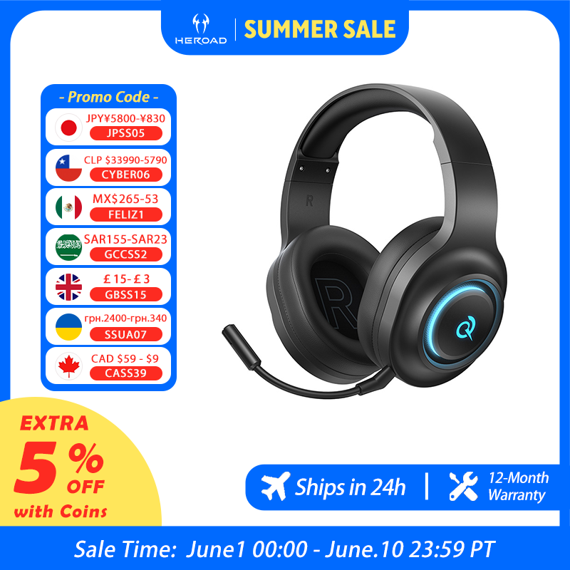 Gaming Headset 7.1 - Heroad V200 by QCY H4GM 2.4GHz