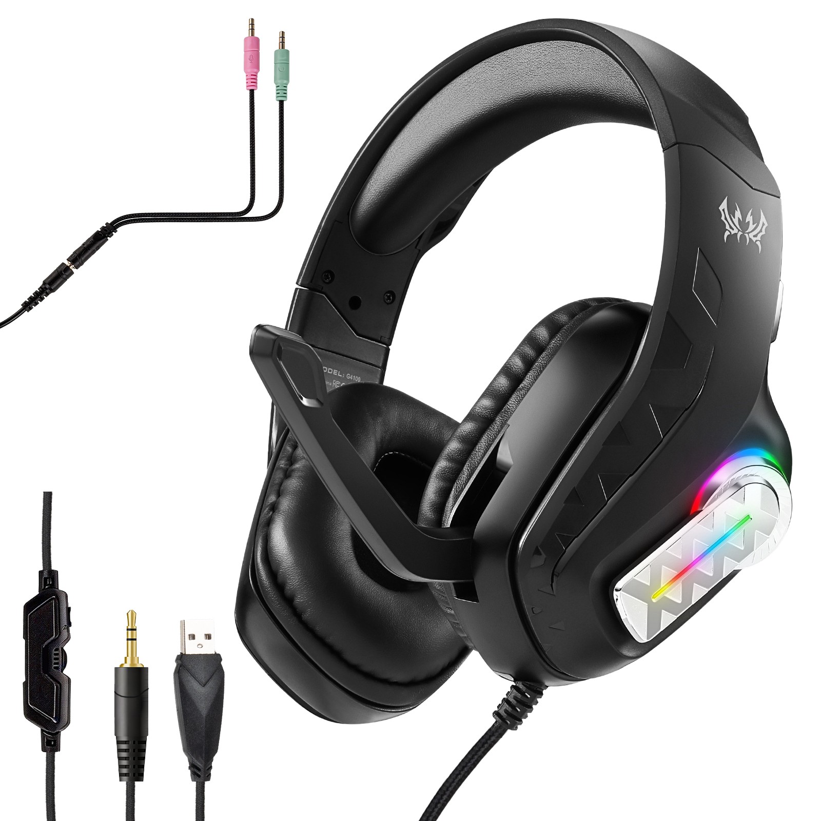 1PC G4100 RGB Wired Gaming Hea - Gaming Headset 7.1 บทวิจารณ์และราคา