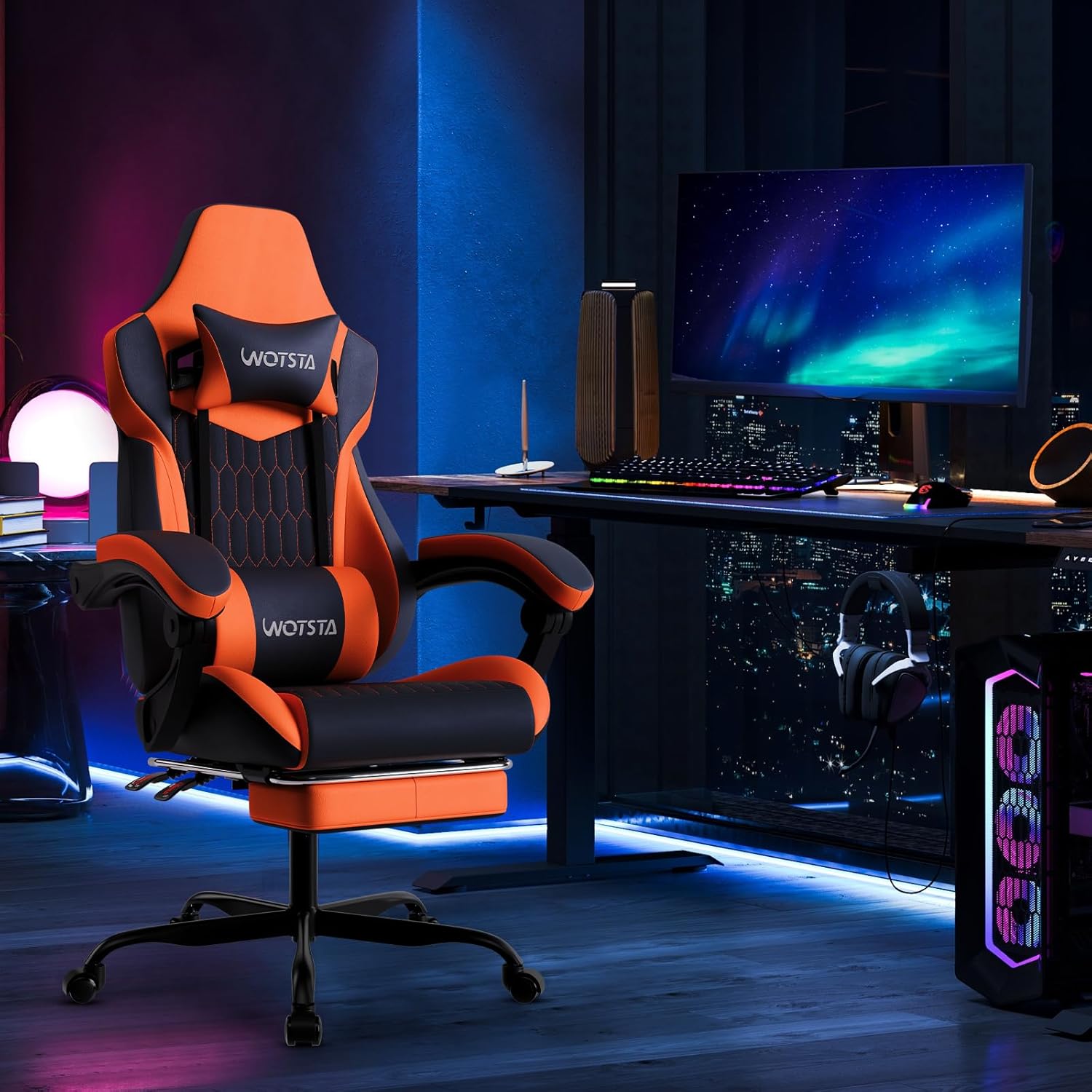 Gaming Chair with Footrest, Hi - Esports Gaming Chair บทวิจารณ์และราคา