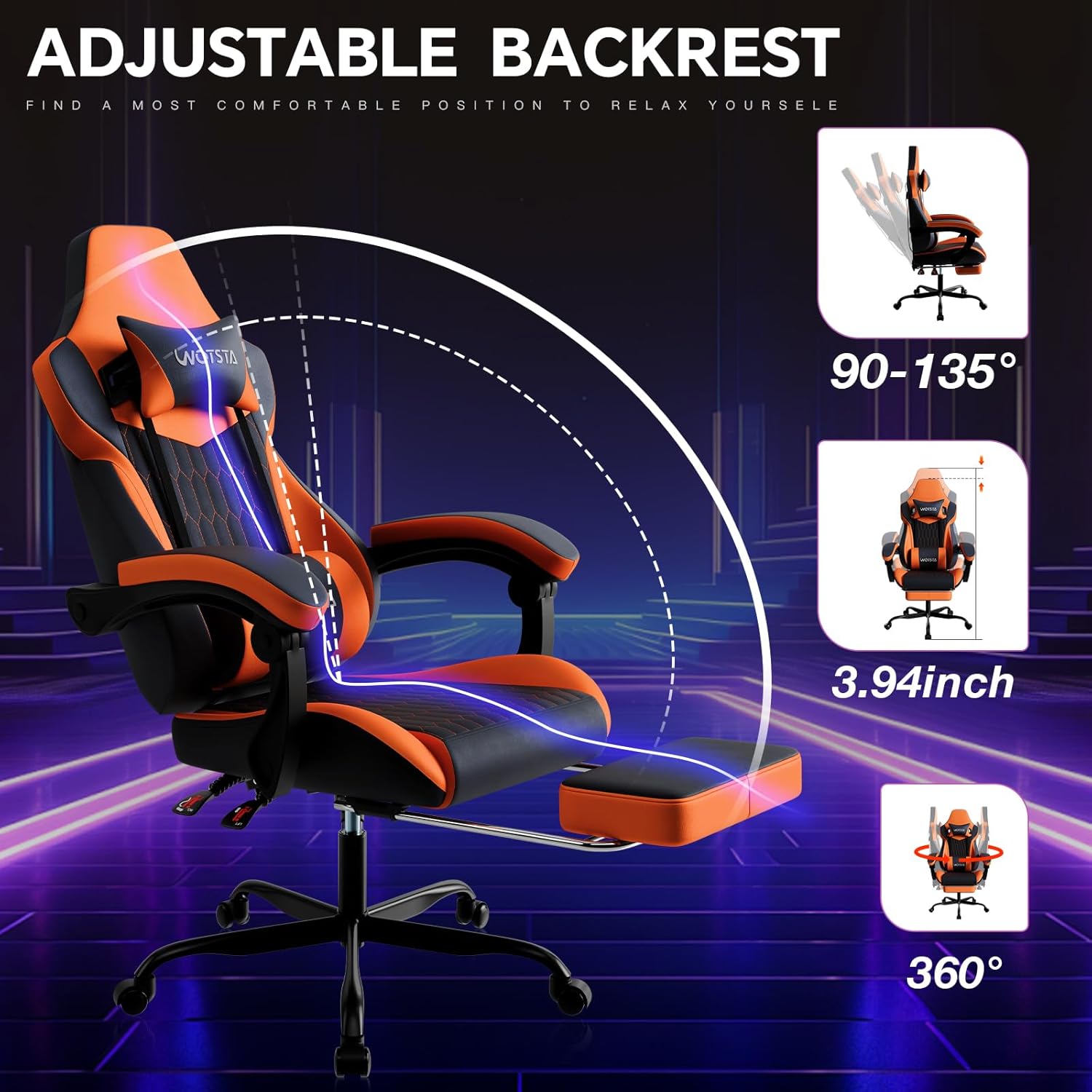 Gaming Chair with Footrest, Hi - Esports Gaming Chair บทวิจารณ์และราคา