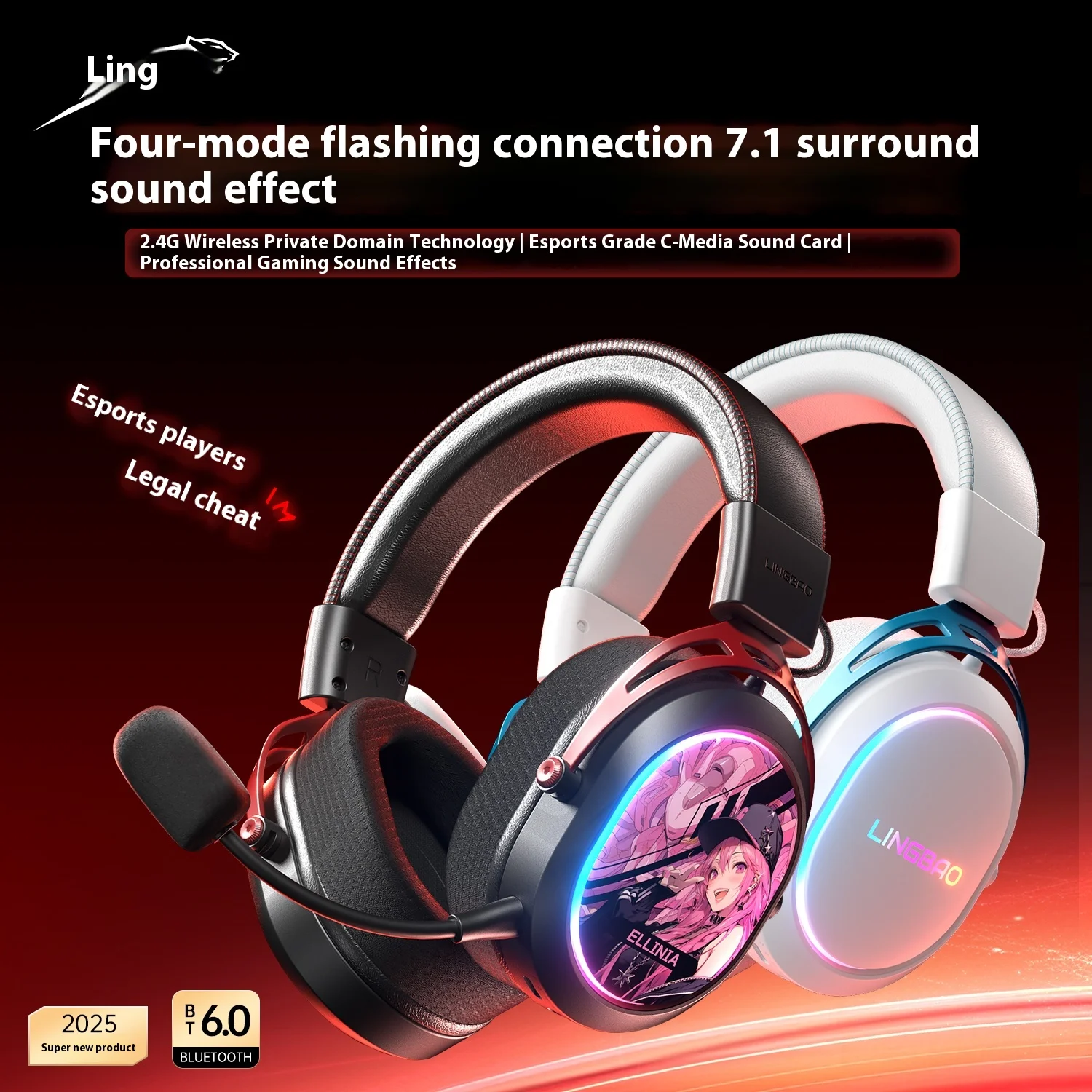 LingBao T9 Pro Max Wireless He - Gaming Headset 7.1 บทวิจารณ์และราคา