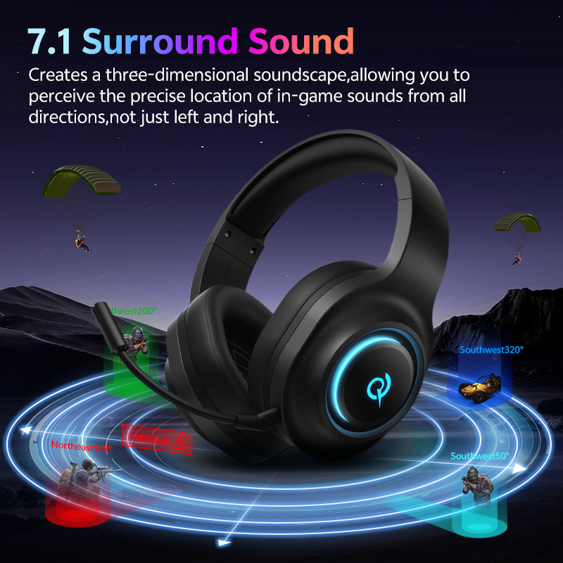 Heroad V200 by QCY H4GM 2.4GHz - Gaming Headset 7.1 บทวิจารณ์และราคา
