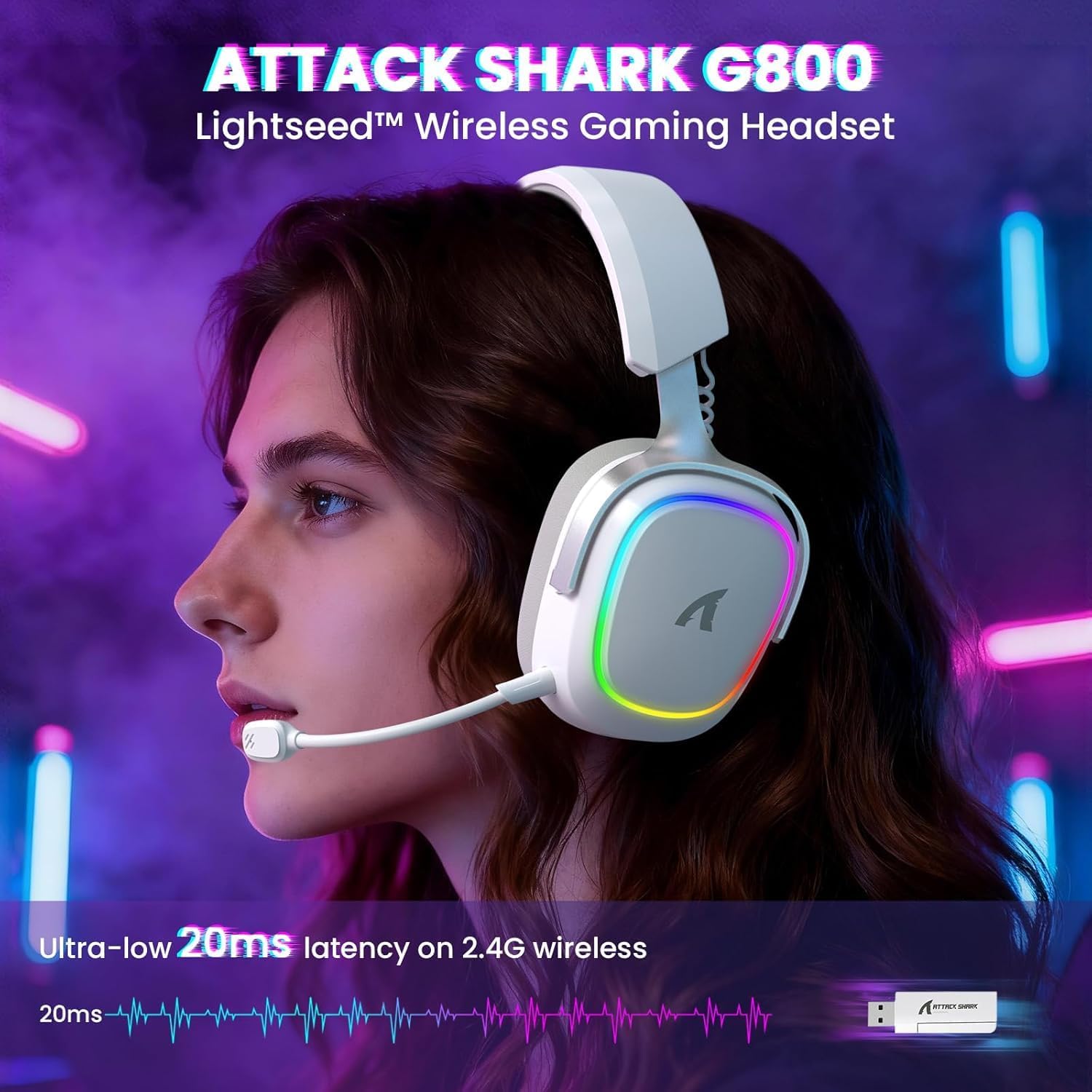 ATTACK SHARK G800 Wireless Gam - Gaming Headset 7.1 บทวิจารณ์และราคา